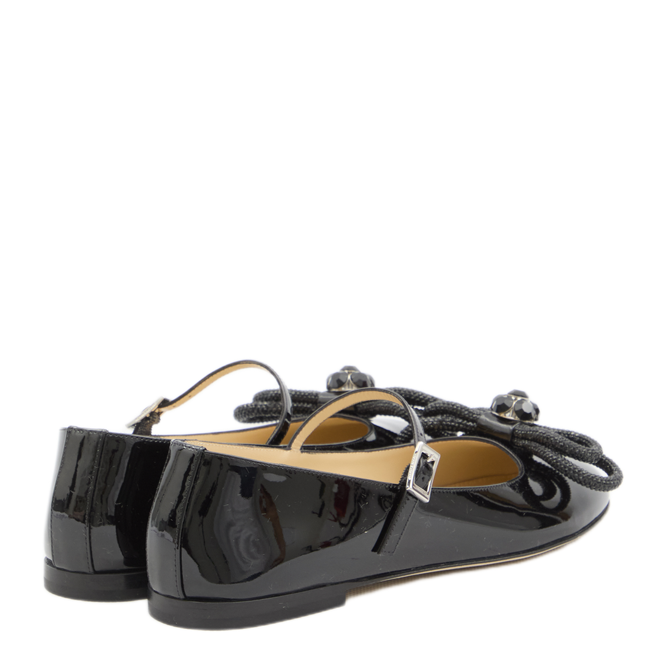 MAYFEYR - Mach & Mach - Double Bow Ballerinas - PF24-S0741-010PATBLK