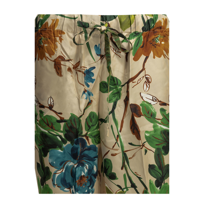 MAYFEYR - Samantha Sung - Trousers - PIGIAMAPANTORIENTALFLOWEROMBRECAMEL