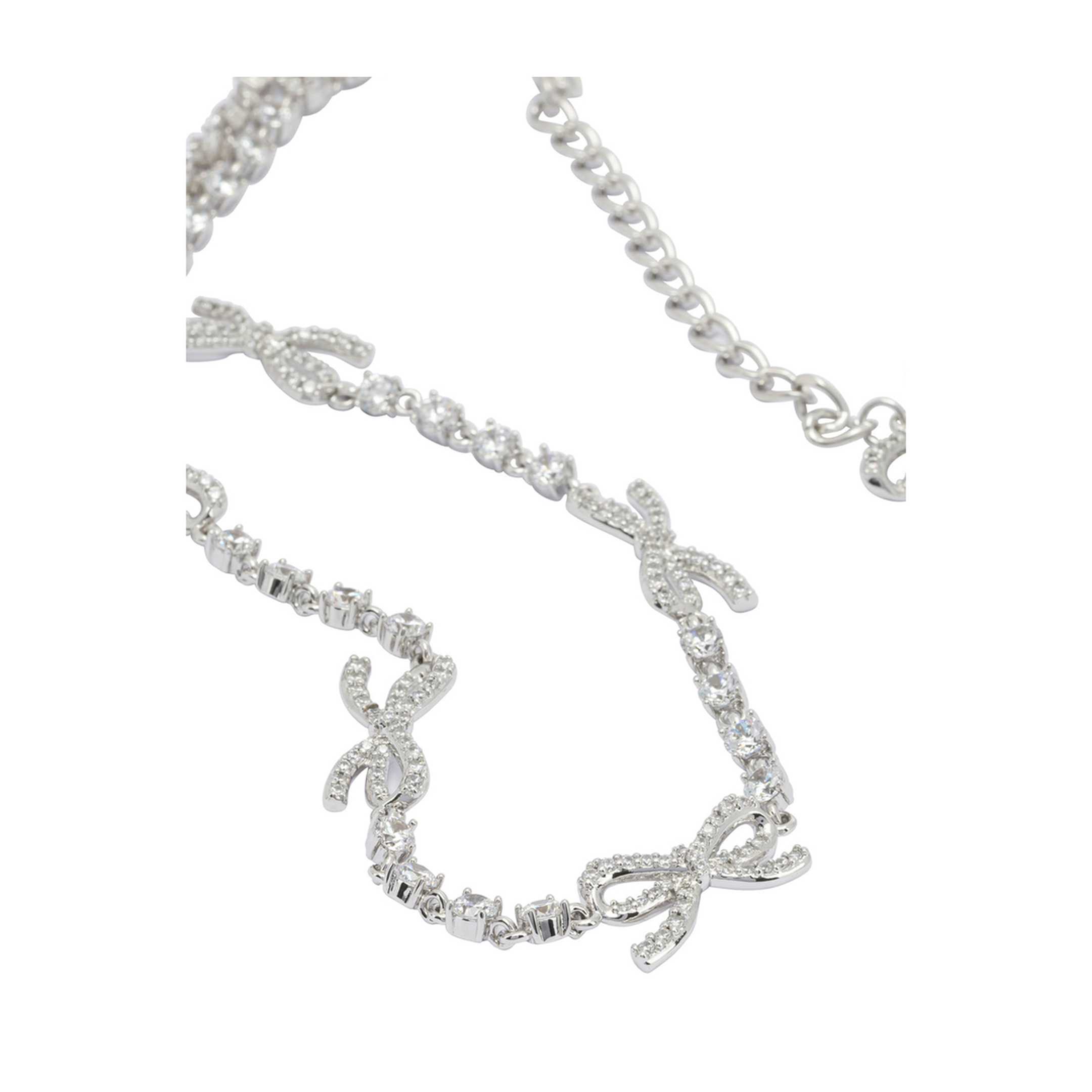 MAYFEYR - Self Portrait - Necklace With Bows And Crystals - RS26611NSLSILVER