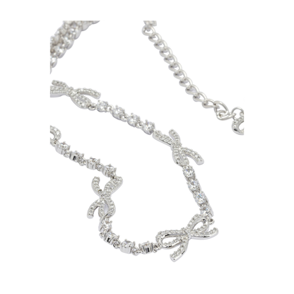 MAYFEYR - Self Portrait - Necklace With Bows And Crystals - RS26611NSLSILVER