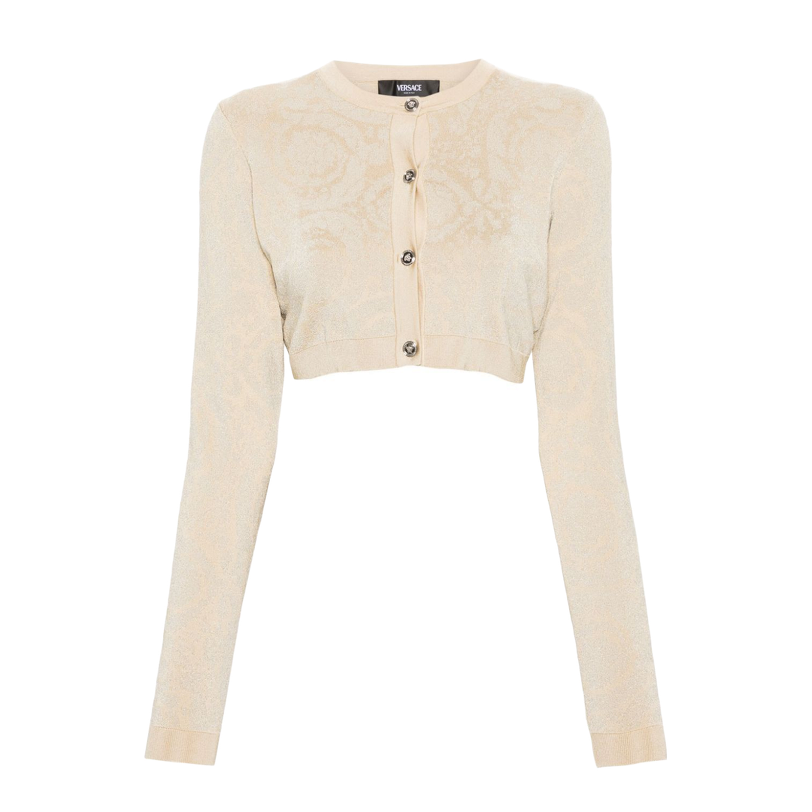 Barocco Pattern Cropped Cardigan
