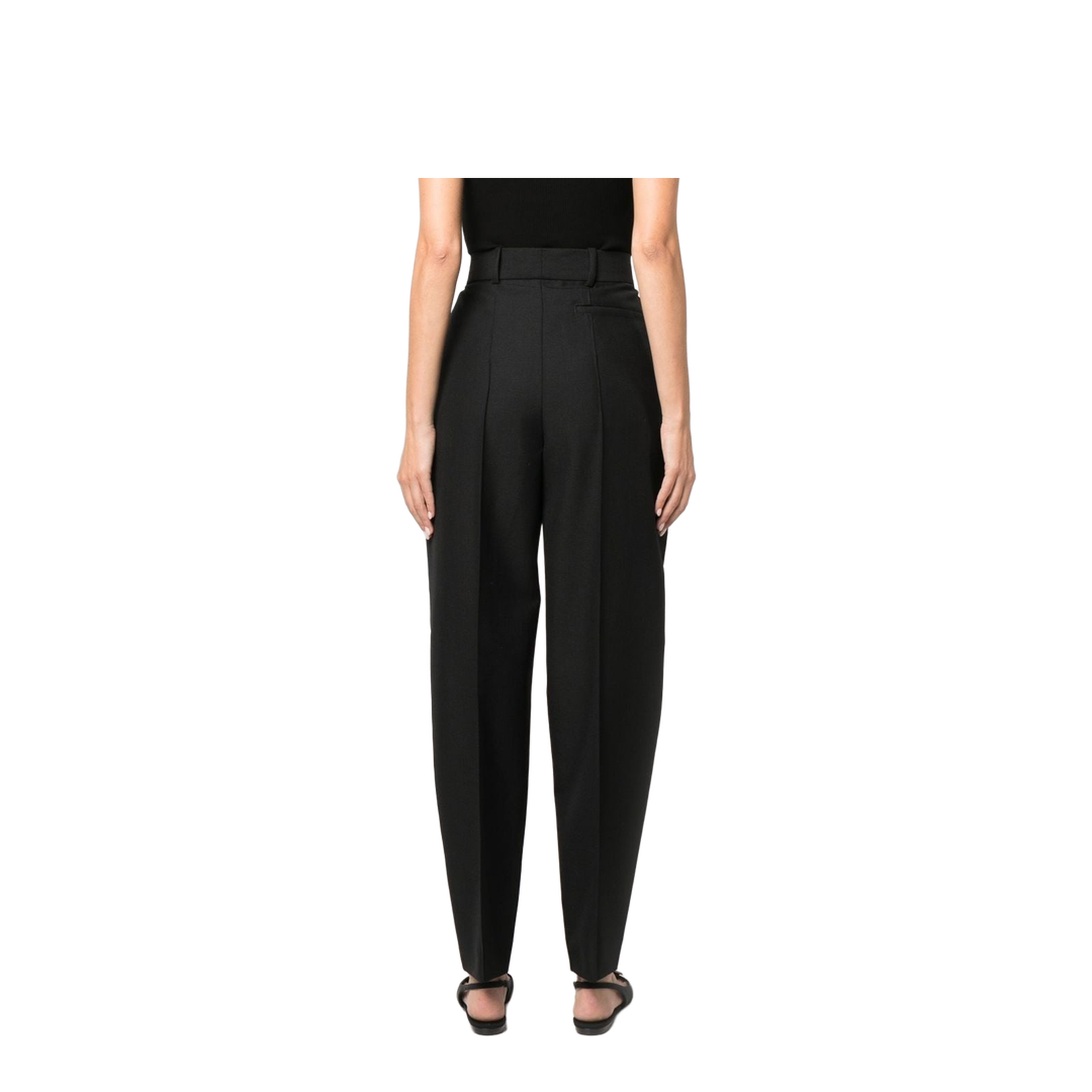 High-rise Trousers - Black