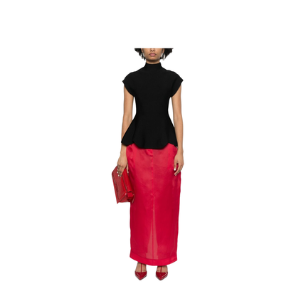 Silk Skirt with Concealed Fly and Pockets
