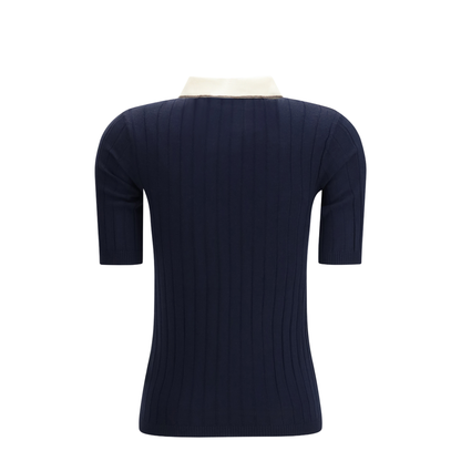 MAYFEYR - Brunello Cucinelli - Short Sleeve Polo In Virgin Wool And Cashmere With Accessory Detail - M14817205