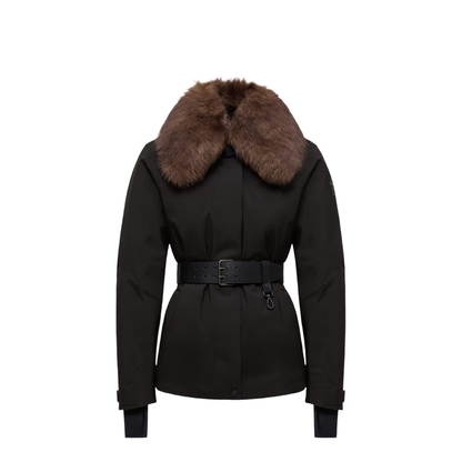 Black Vizelles Shearling-Trimmed Ski Jacket