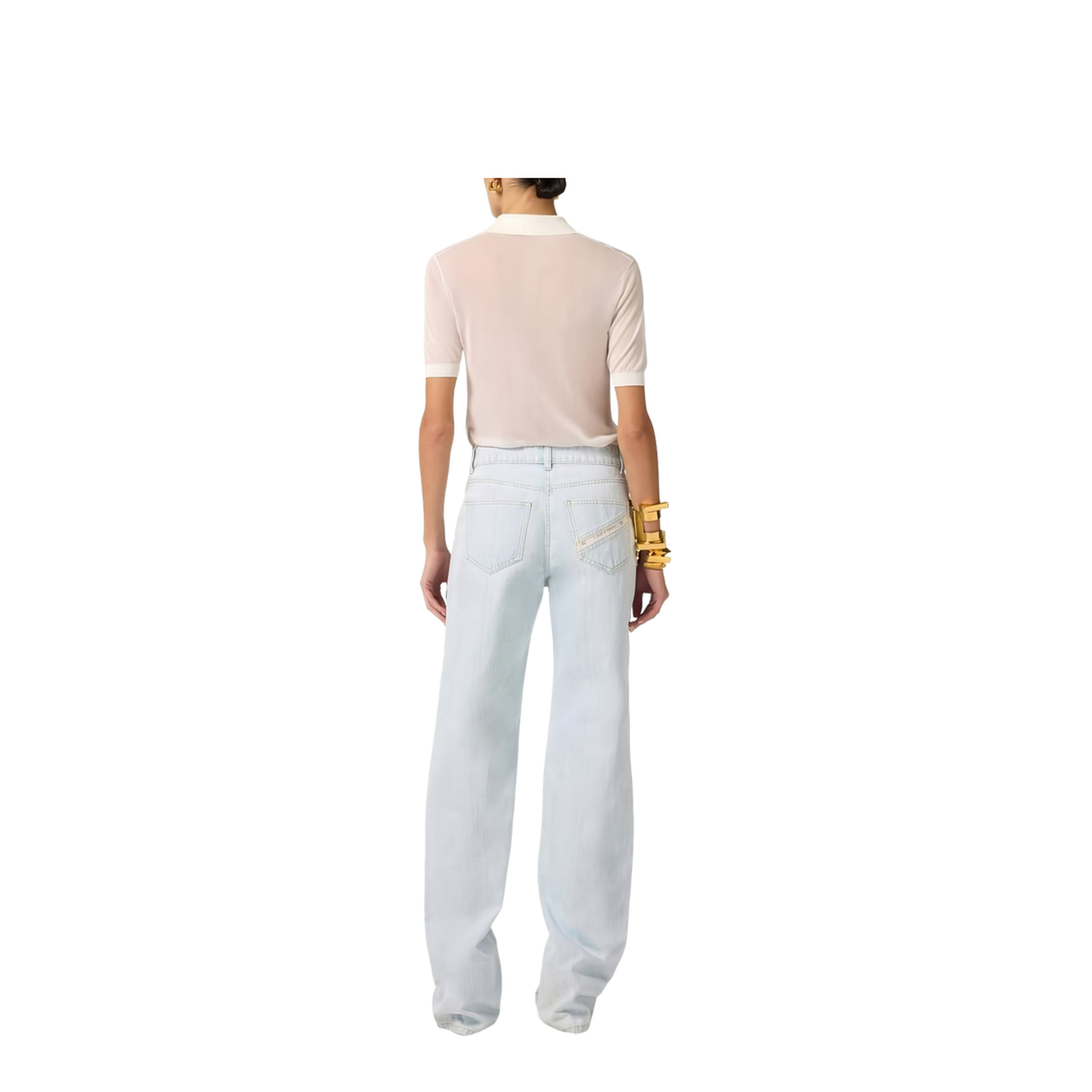 MAYFEYR - Elisabetta Franchi - Clear Blue Jeans - PJ32N62E2FF6