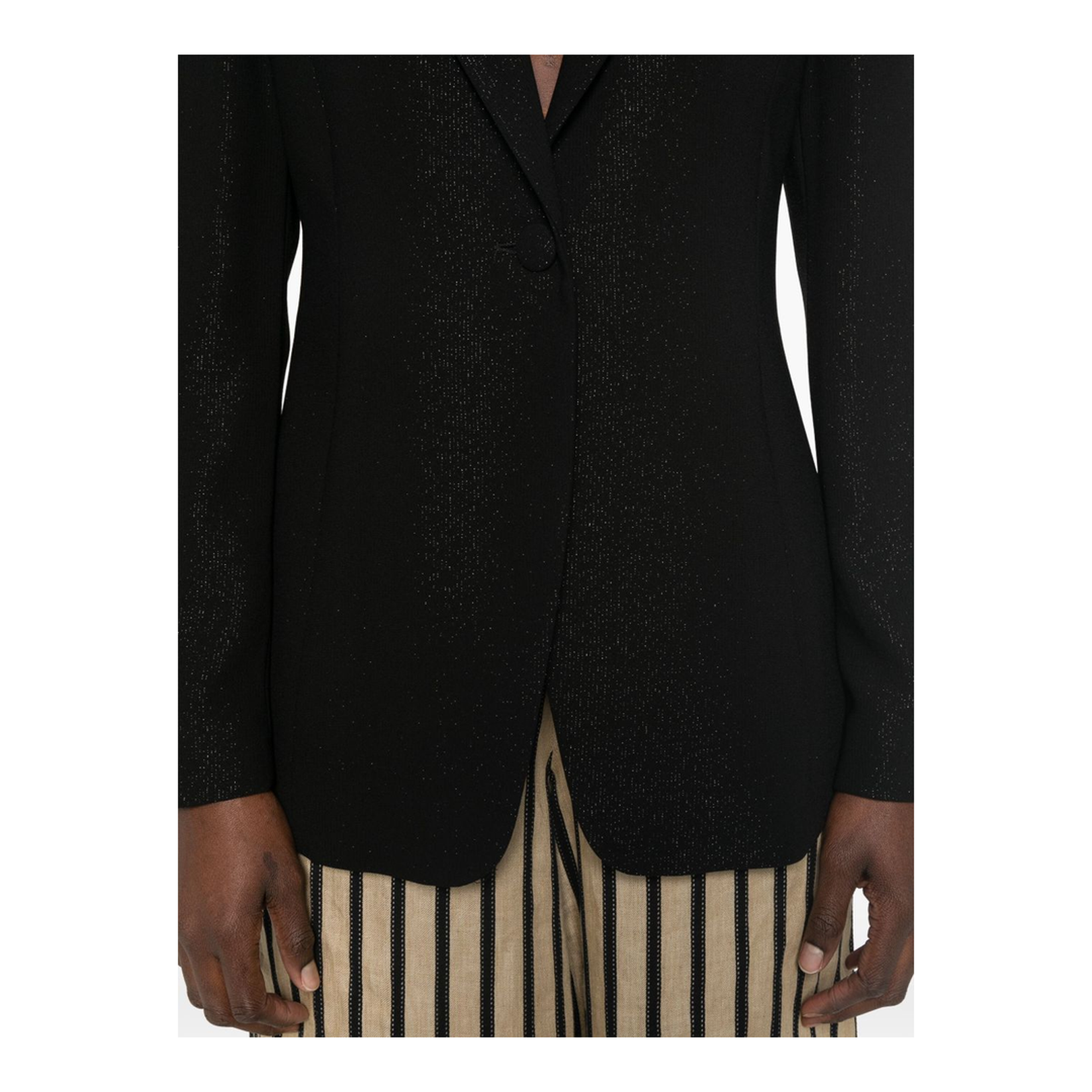 Black Front Button Jacket