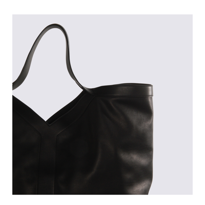 Y Maxi Tote in Grained Leather
