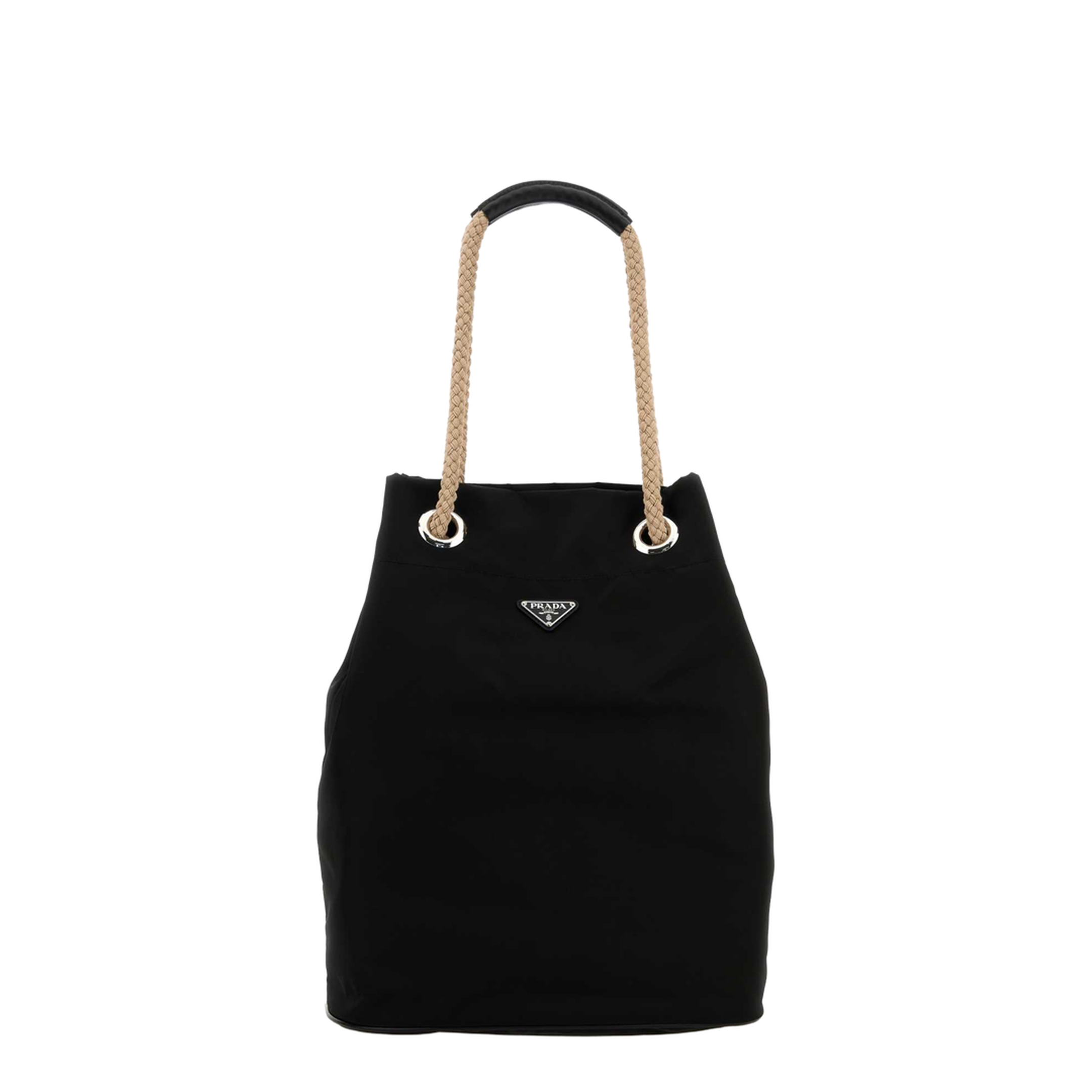 Black Re-Nylon Shopping Bag