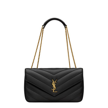 LOULOU Matelassé Lambskin Medium Shoulder Bags - Black