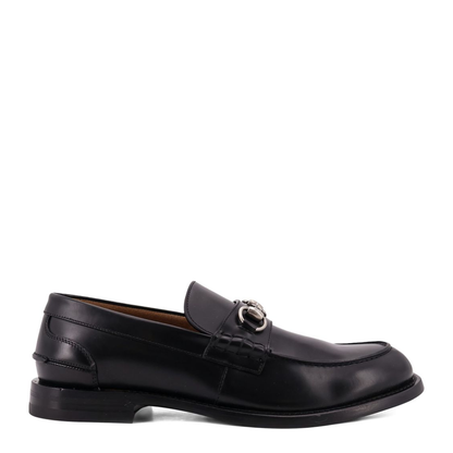 Loafer with Horsebit in Black Leather