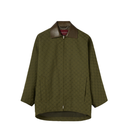 GG Canvas Jacket in Forest Green