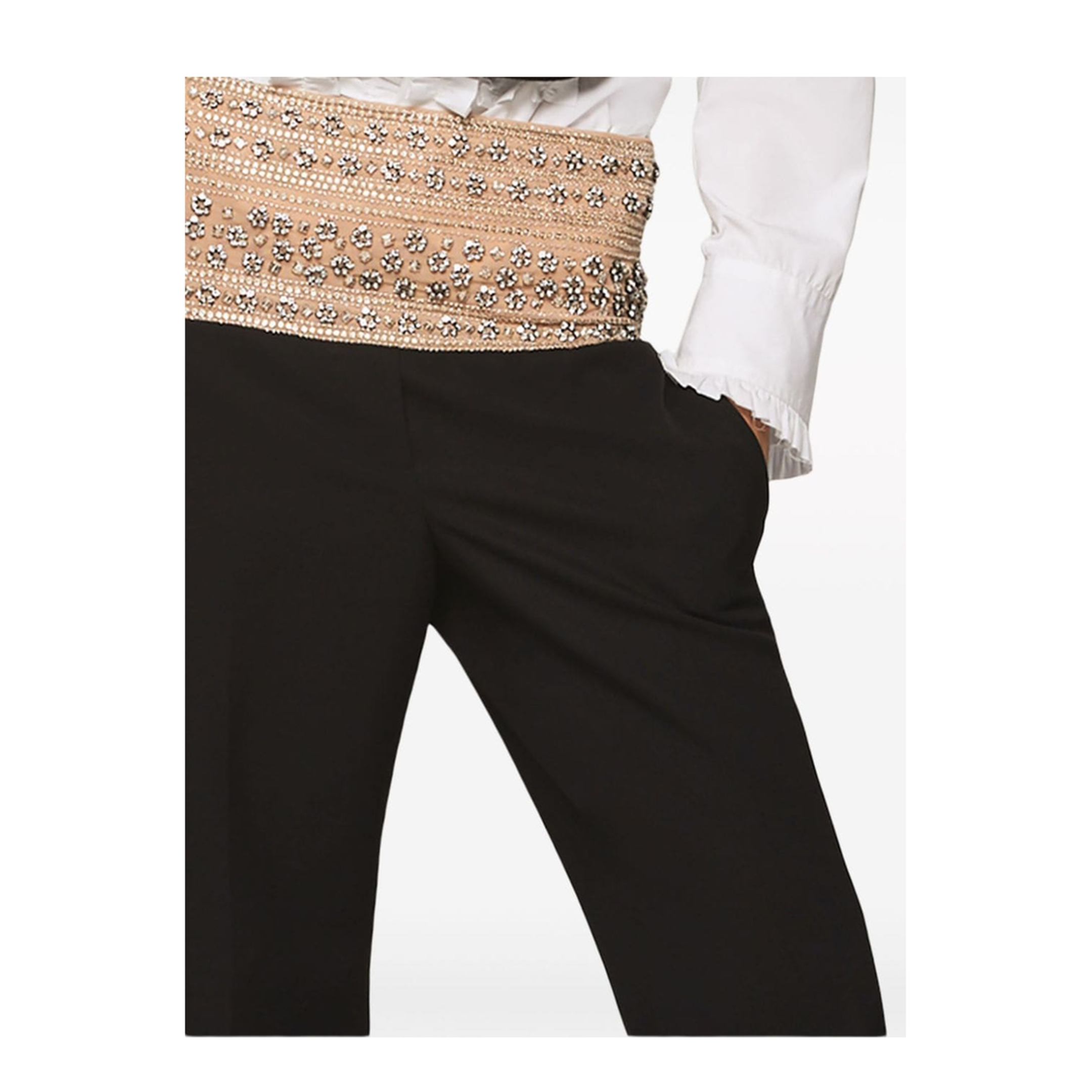 MAYFEYR - Stella Mccartney - Crystal-Embellished Wool Trousers - 6401953DU6551000