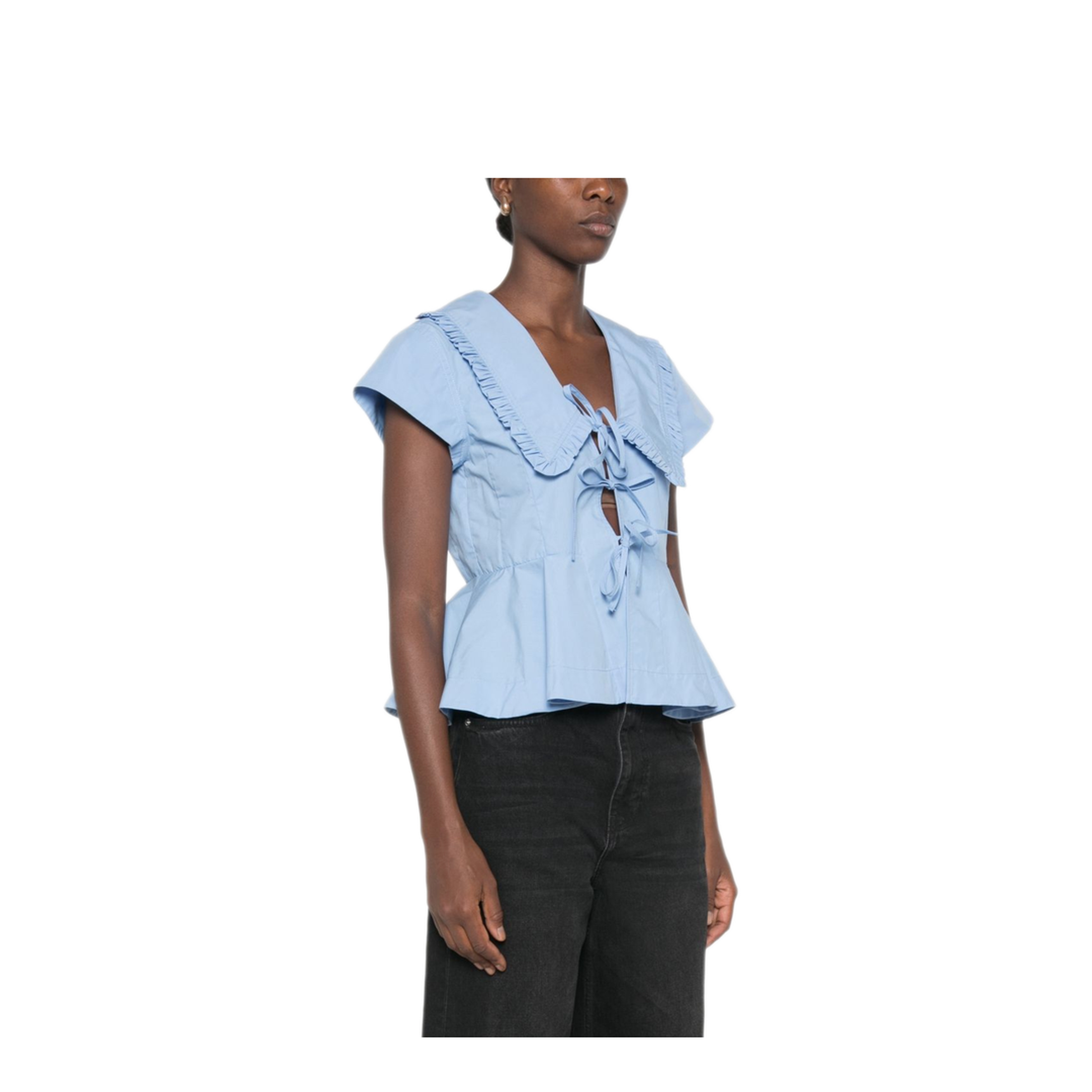 MAYFEYR - Ganni - Top Light Blue - A1040341ZZL