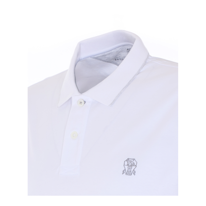 White Cotton Polo Shirt