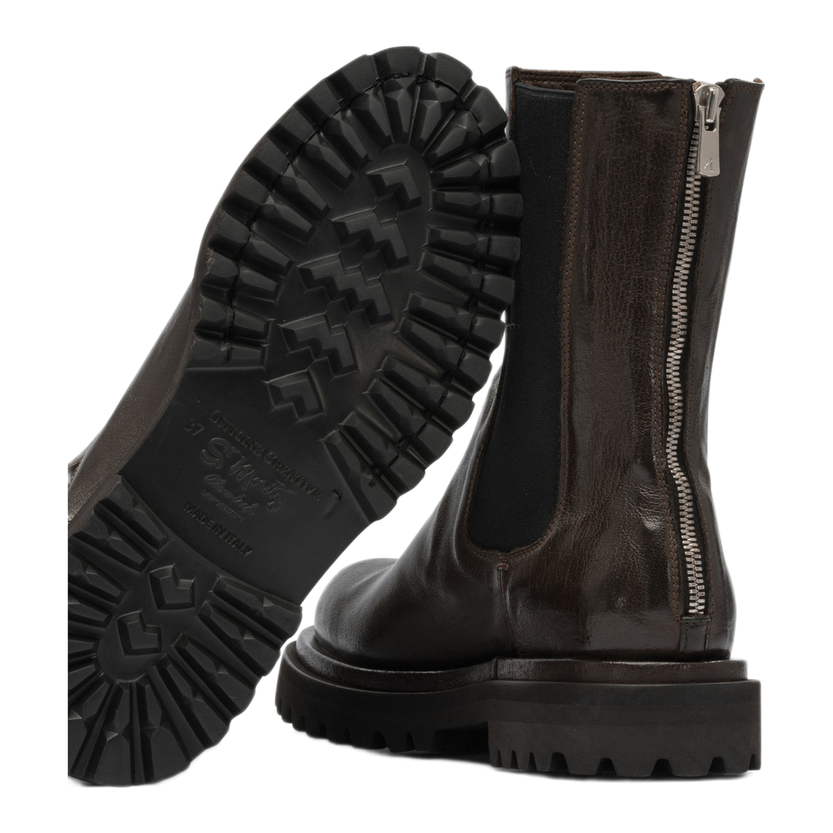 MAYFEYR - Officine Creative - Wisal Dd 122 Zippered Ankle Boots - WISALDD122IGNISFONDUE
