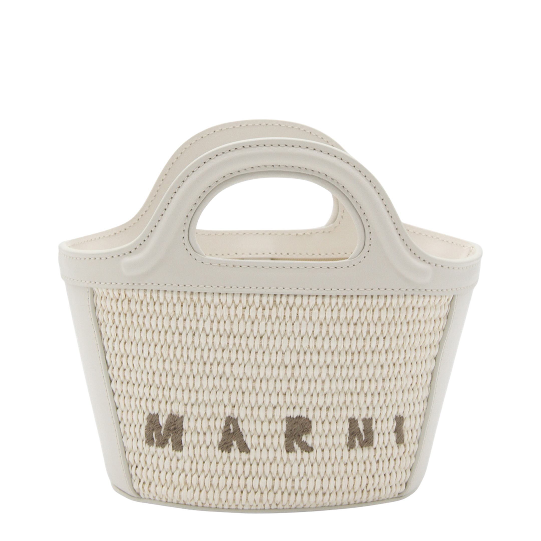 Tropicalia Micro Raffia-Effect Handbag - Shell (Ivory/Off-white)