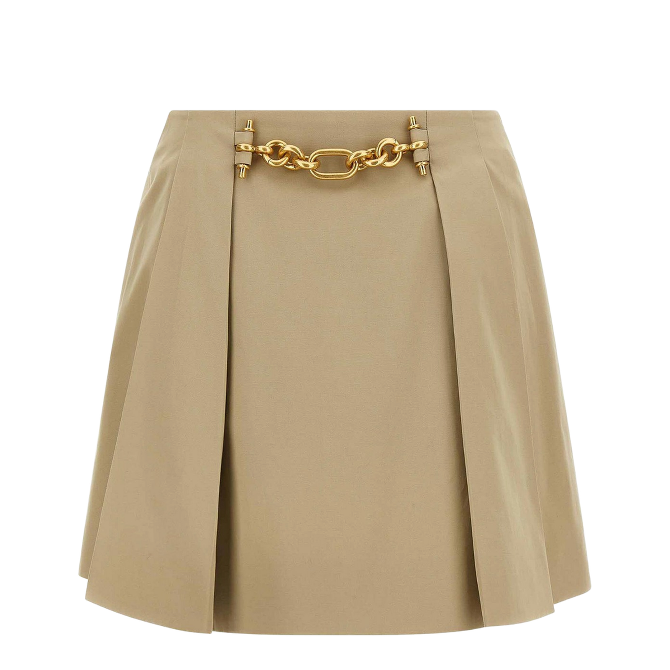 Chain Embellished Skirt Sand Beige