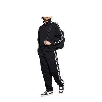 Full-zip Sweatshirt in Jersey with Logo Bands