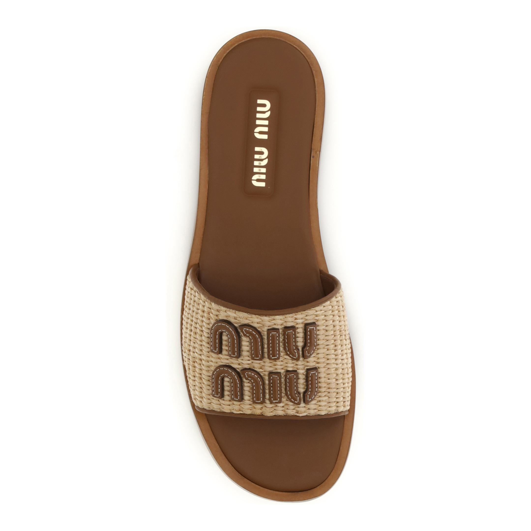 MAYFEYR - Miu Miu - Raffia Slippers Sandals - 5XX644F0053LOM