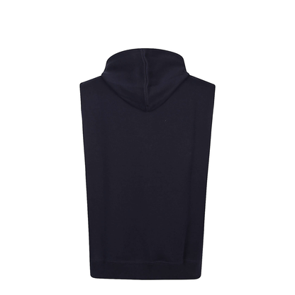 Sleeveless Sweatshirt With Zipper And Hood
