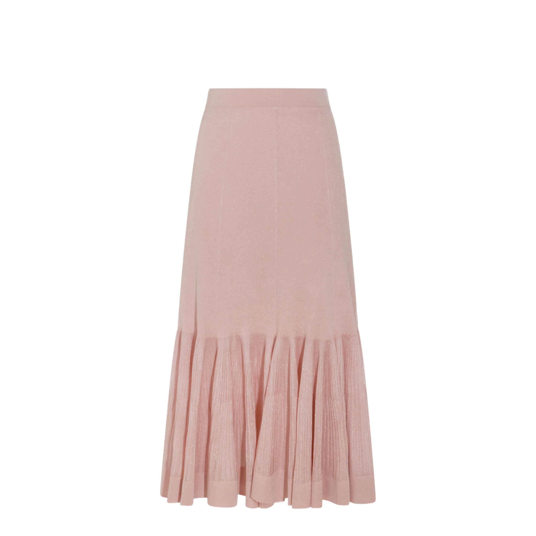 Luna Pleated Frill Skirt - Dusty Pink