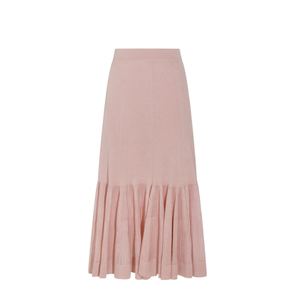 Luna Pleated Frill Skirt - Dusty Pink