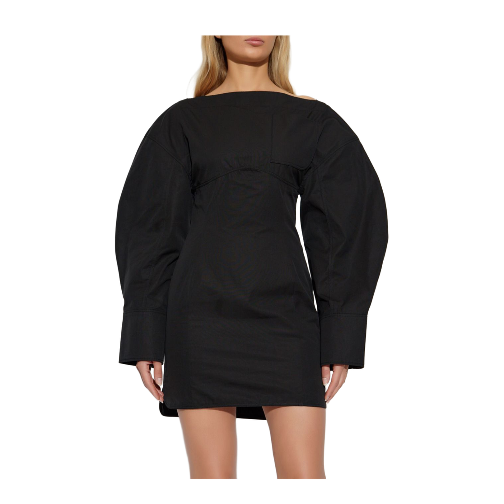 Layered Cut-Out Black Dress