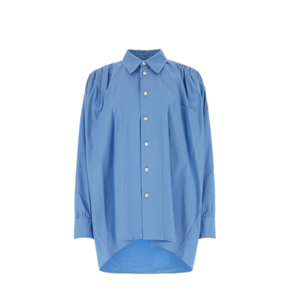 MAYFEYR - Bottega Veneta - Light Blue Cotton Blend Oversize Shirt - 777451VA5Y04225