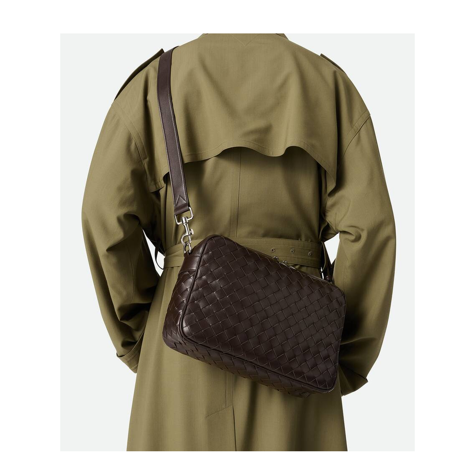 Intrecciato Leather Camera Bags - Brown