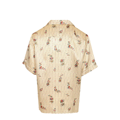 Bowling Shirt Satin Papier Floral