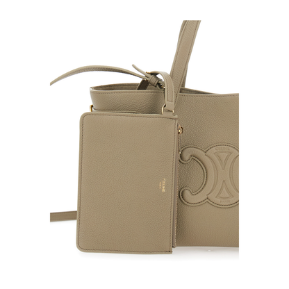 Mini Cabas Anais Cuir Triomphe in Grained Calfskin - Tan