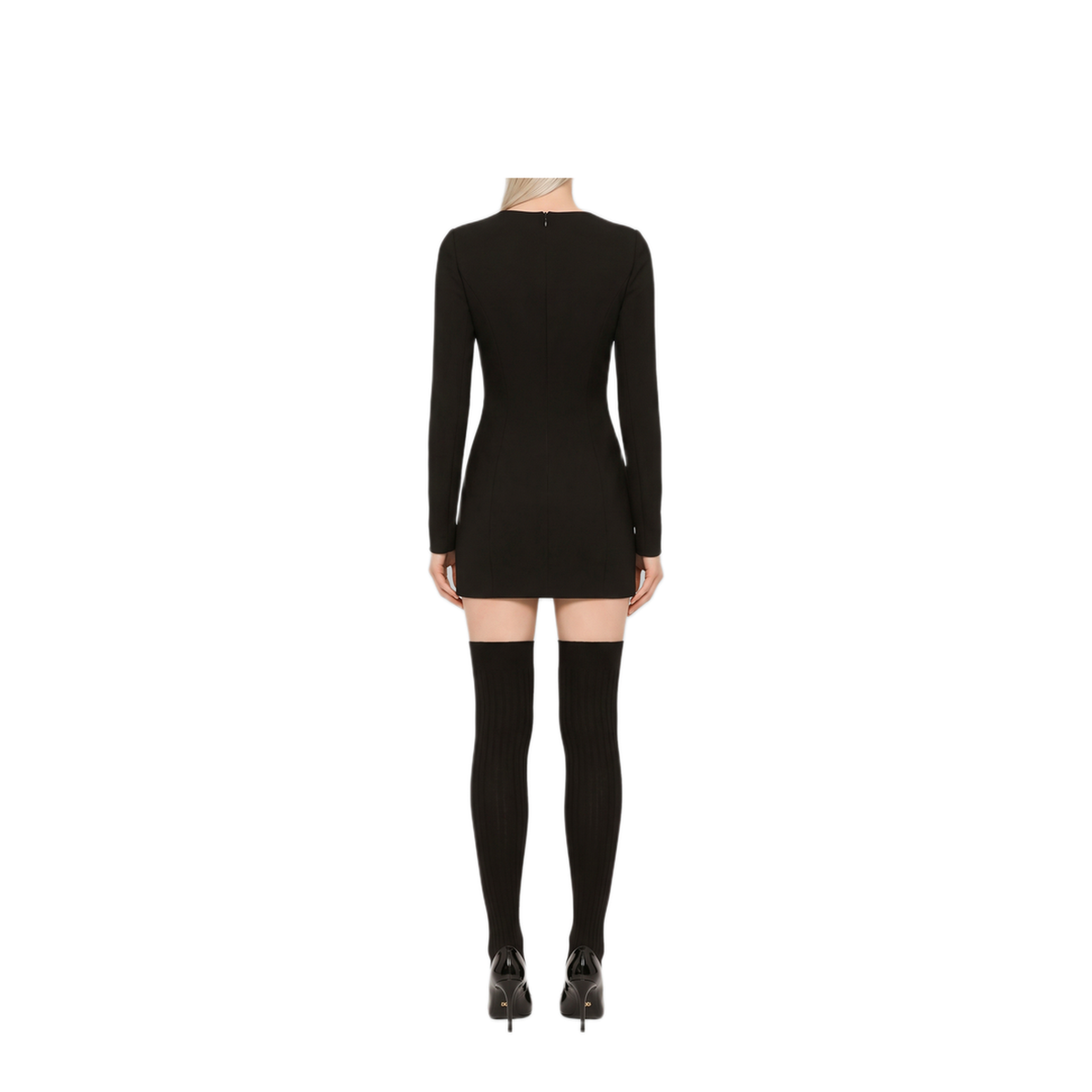 MAYFEYR - Dolce & Gabbana - Black Jersey Mini Dress - F616RTFUGKFN0000