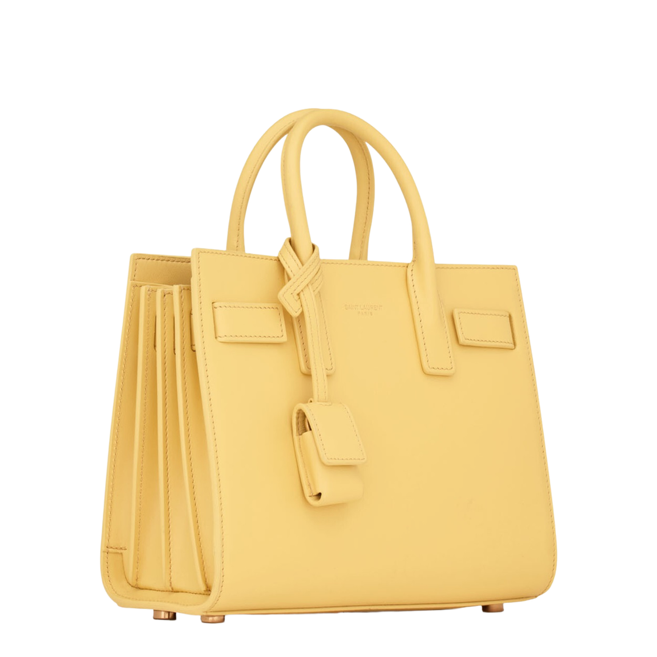 Sac de Jour Nano Smooth Leather Top-Handle Bag - Soft Lemon