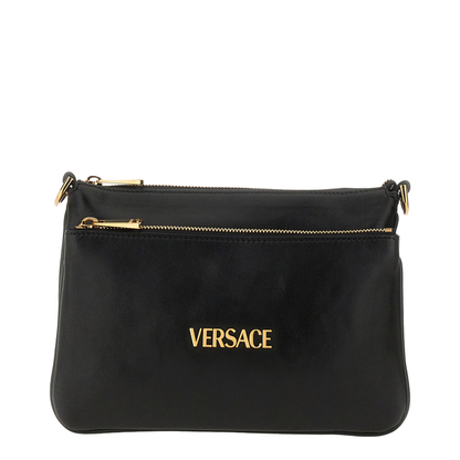 Logo-Lettering Zipped Shoulder Bag