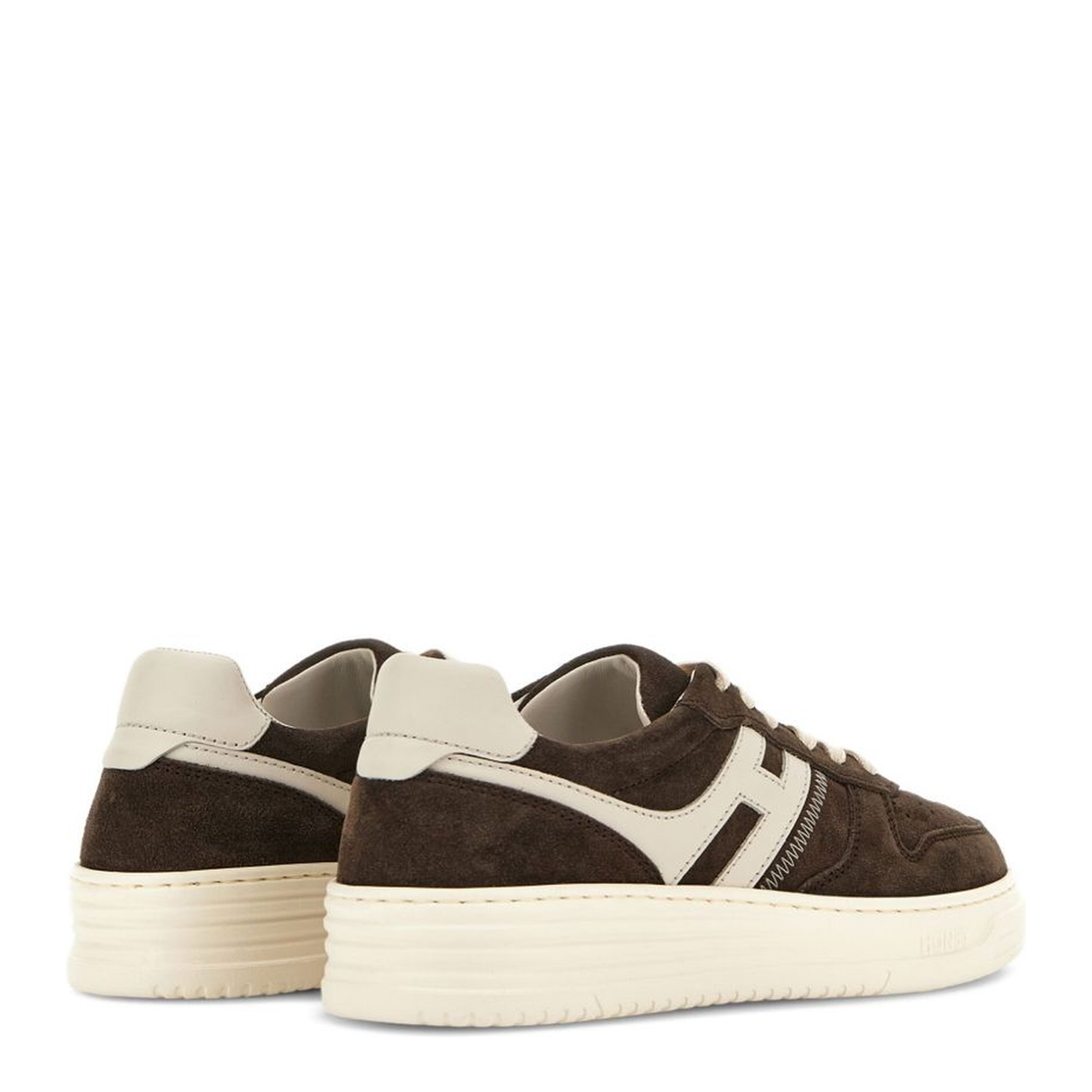Coffee Brown Lace-Up Sneakers