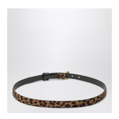Forever belt in brown pony-effect calfskin leather