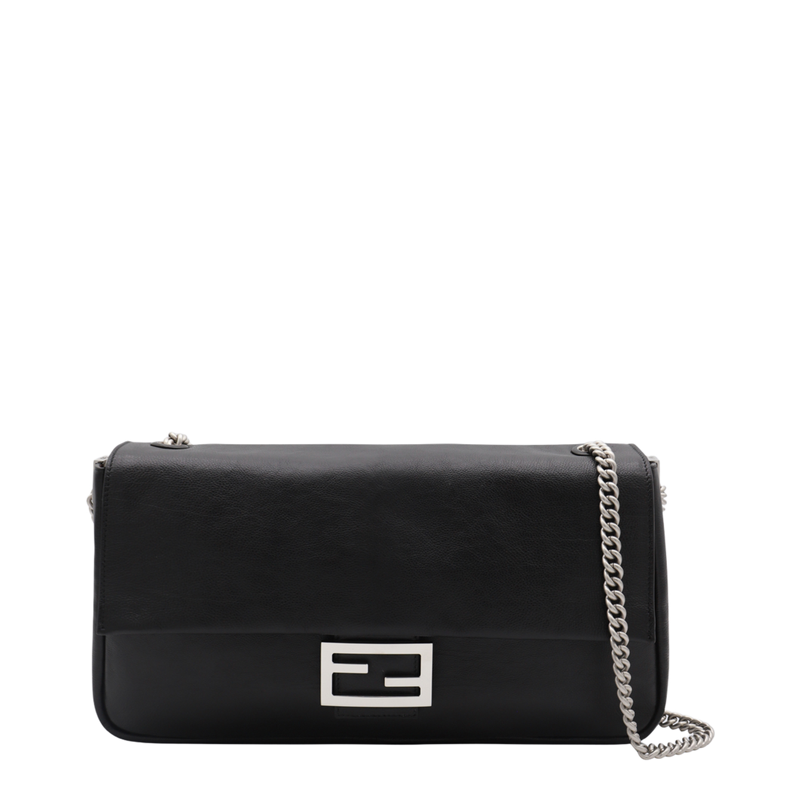Baguette Large Leather Shoulder Bags - Black