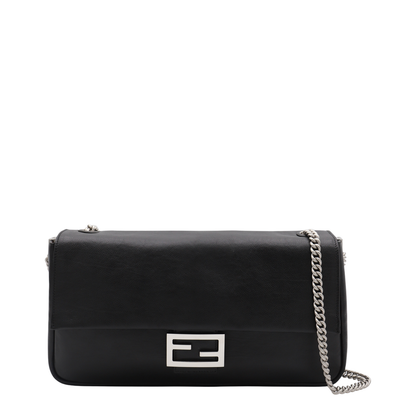 Baguette Large Leather Shoulder Bags - Black