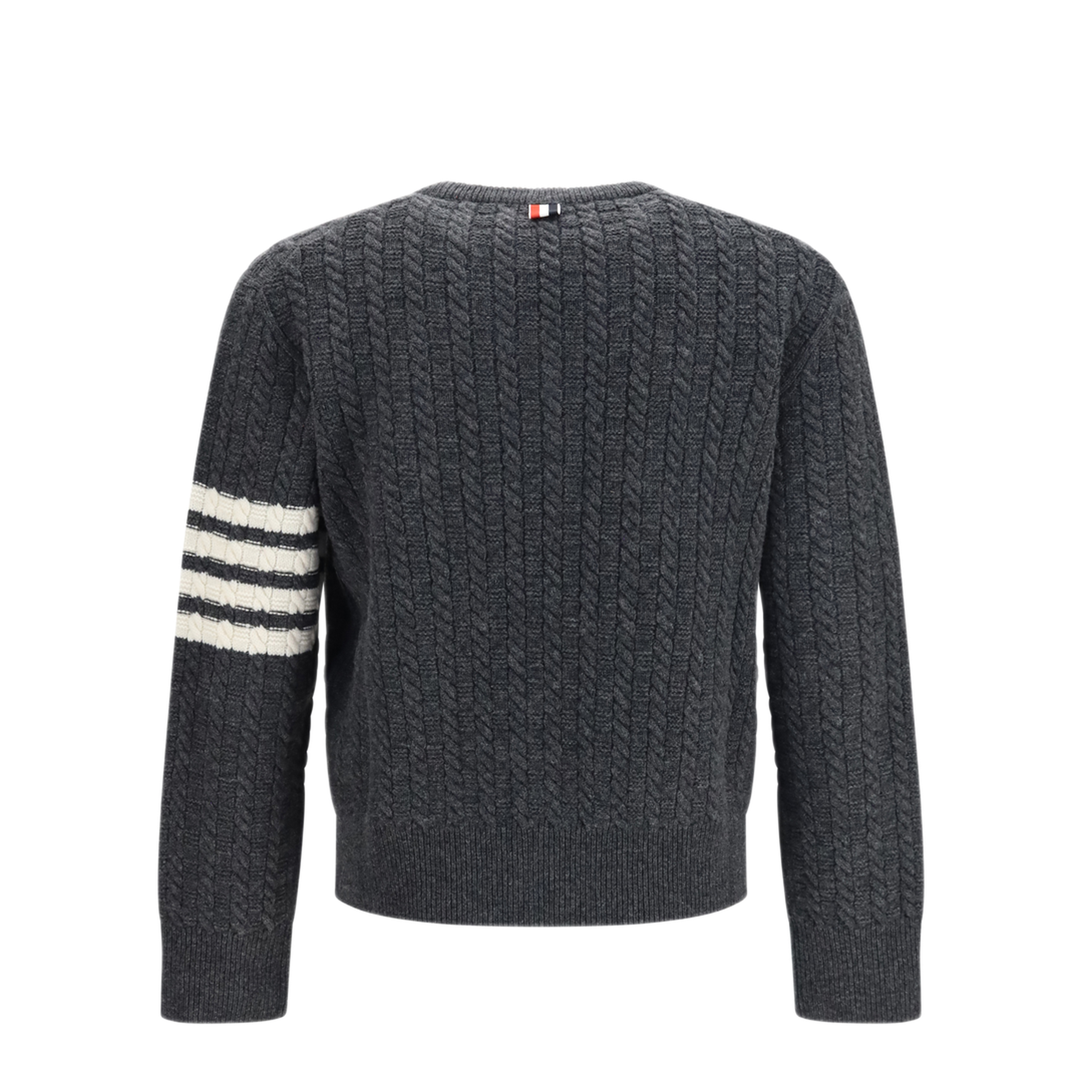 MAYFEYR - Thom Browne - 4 Bar Merino Wool Sweater With Anchor Motif - MKA593AY1005
