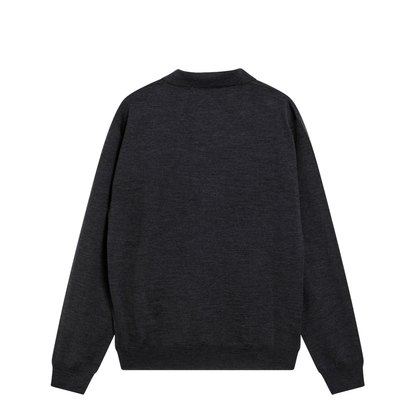 Charcoal Wool Polo Shirt