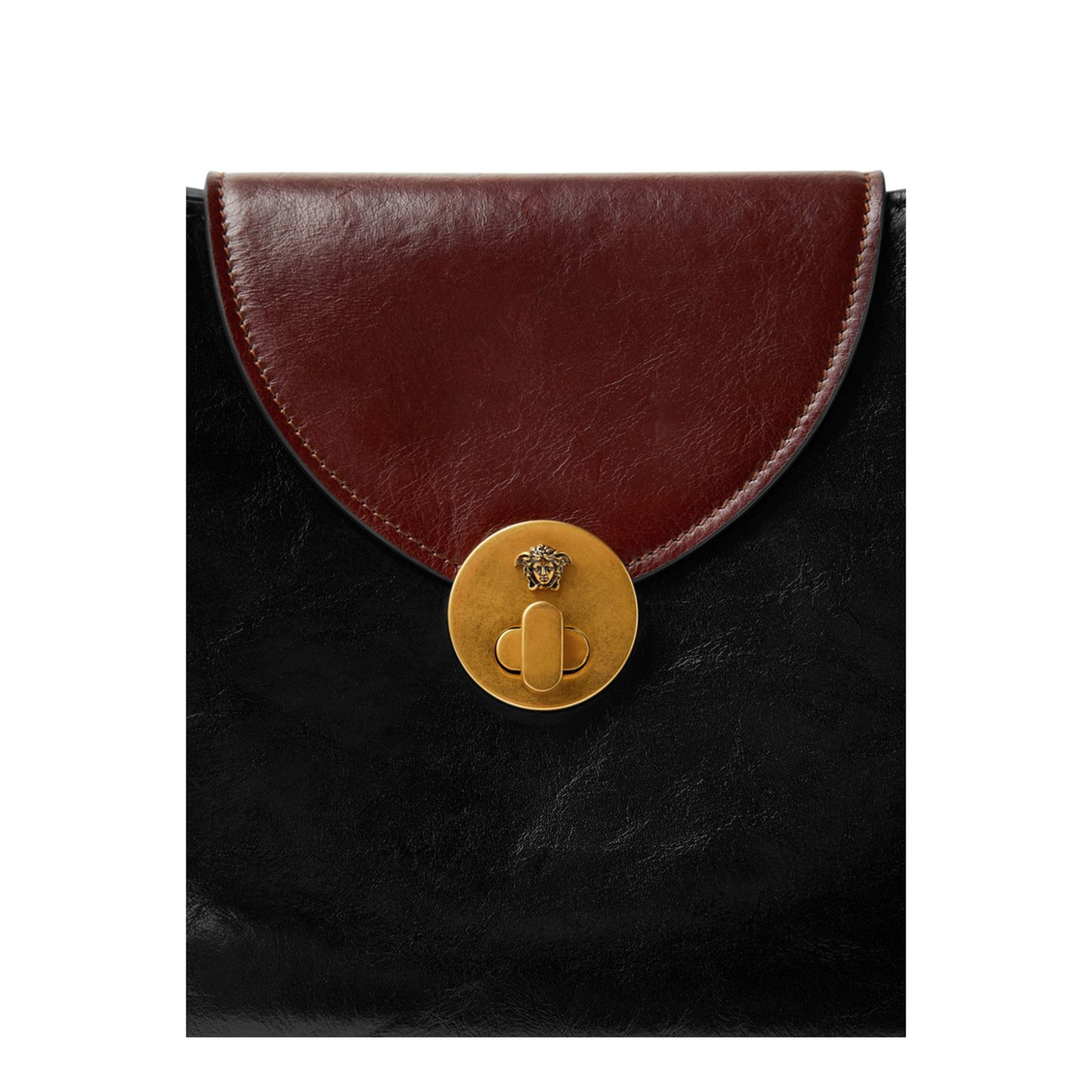 Vivian Medium Calf Leather Shoulder Bag - Aj Black Rosewood