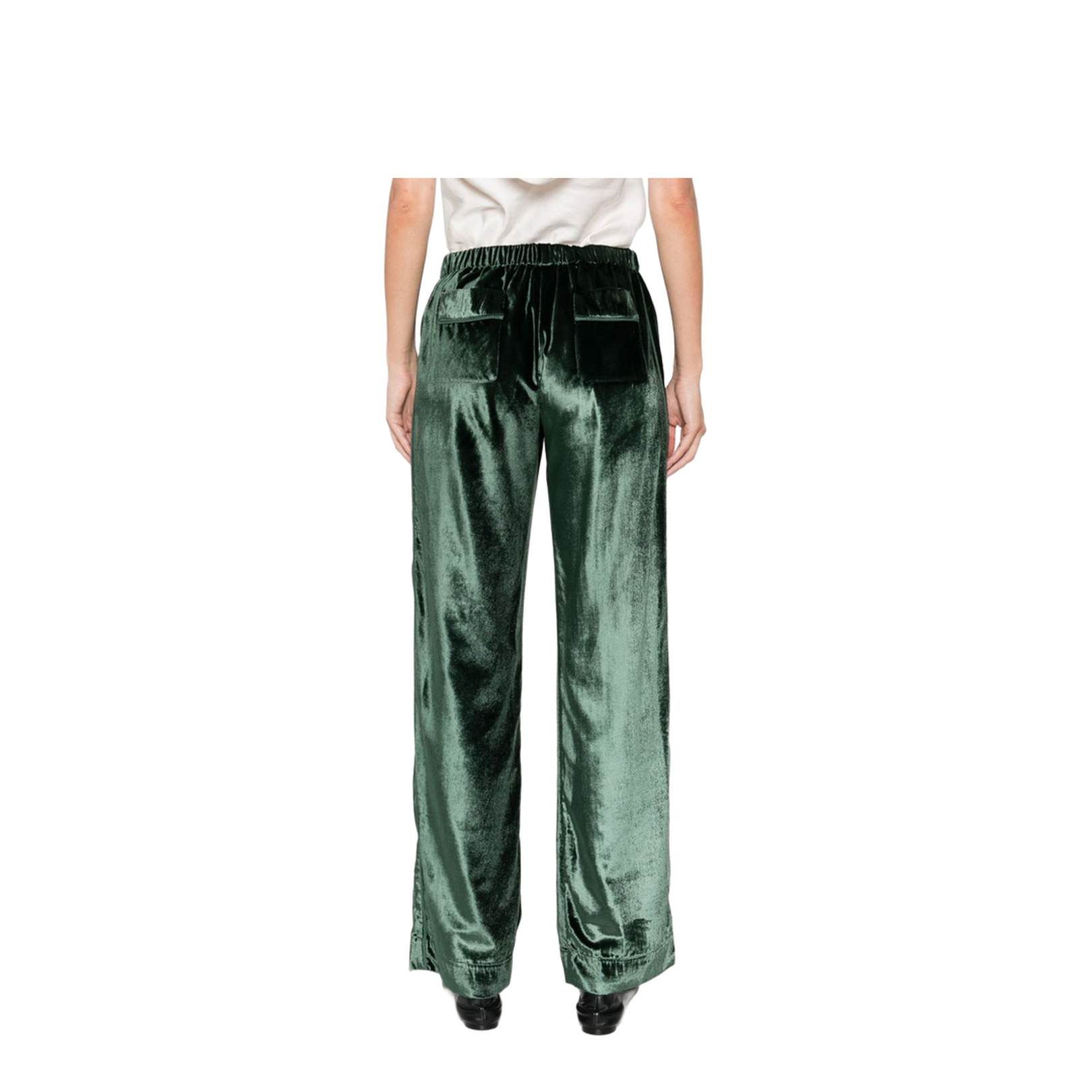Velvet High-Waisted Trousers