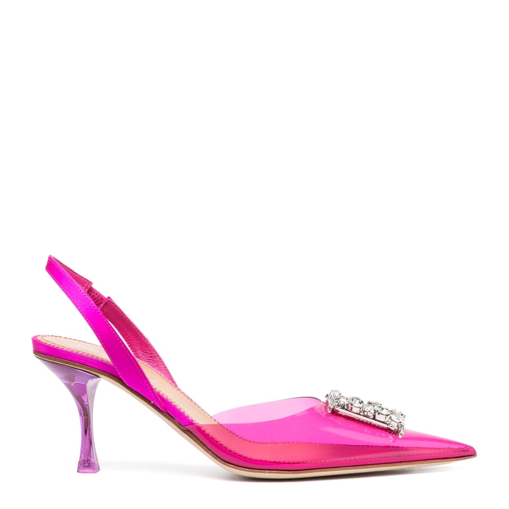 Embellished-Logo Slingback Pumps