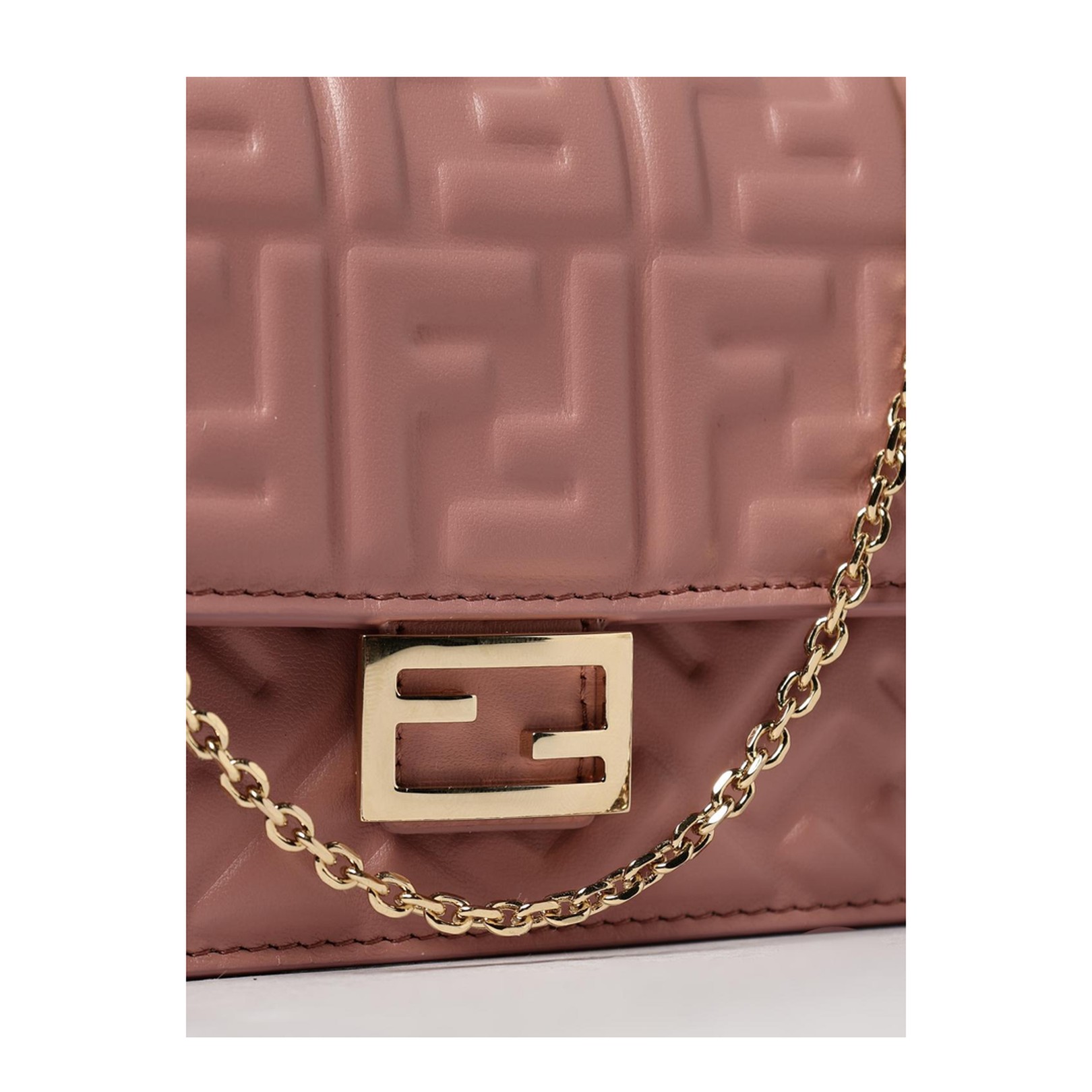 Baguette Leather Shoulder Bags - Pink