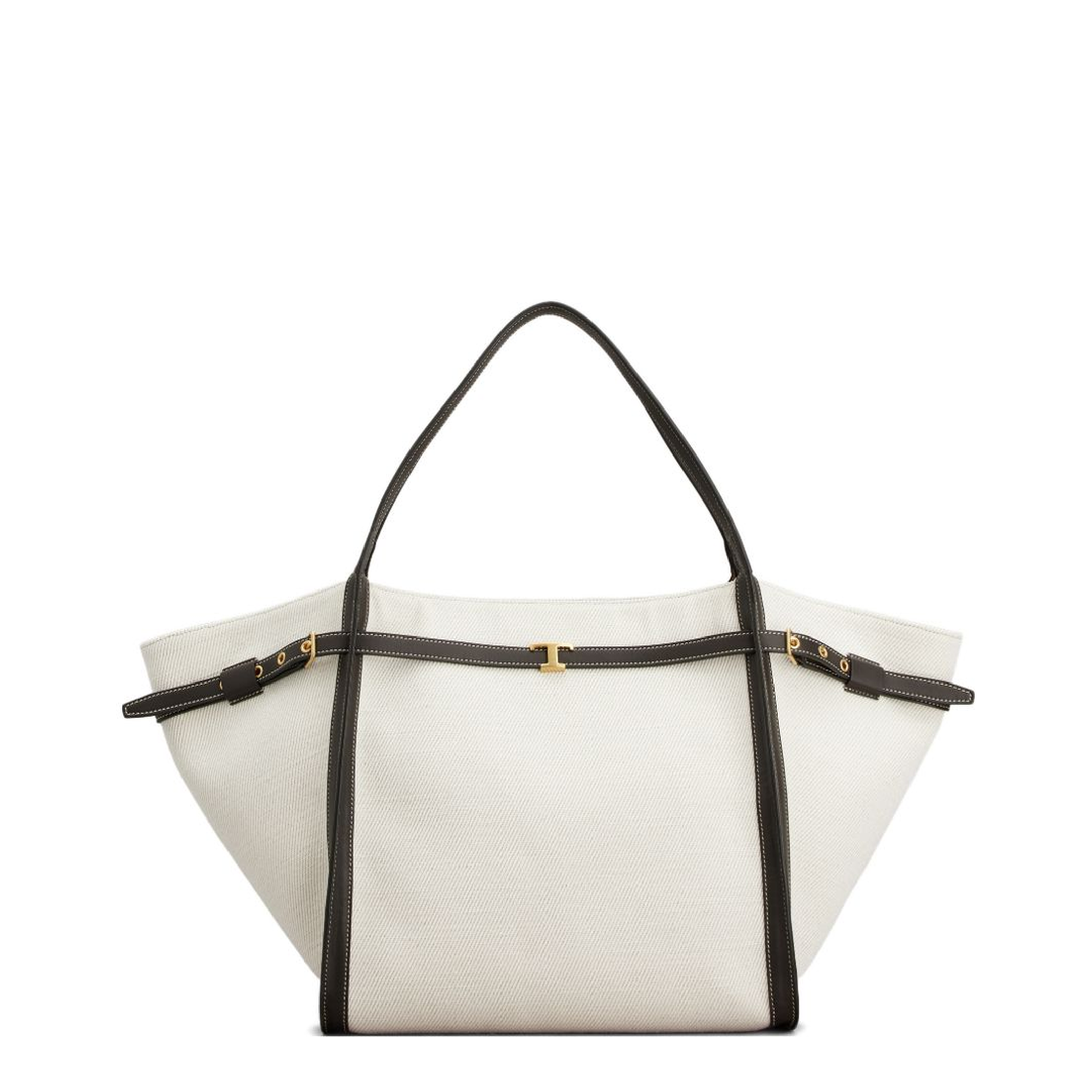 Shopping Bag in Canvas and Leather Medium