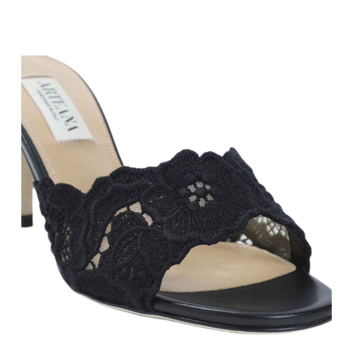 MAYFEYR - ARTEANA - Black Como Slide Sandals - SIGCOMBLASL75BLACK