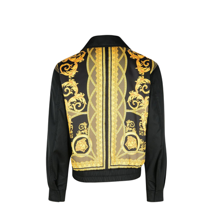 Bomber Jacket In Black Polyamide