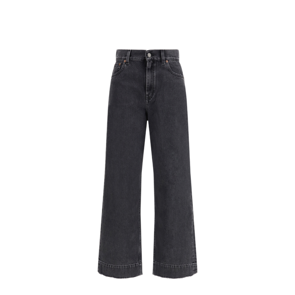 High-waisted jeans