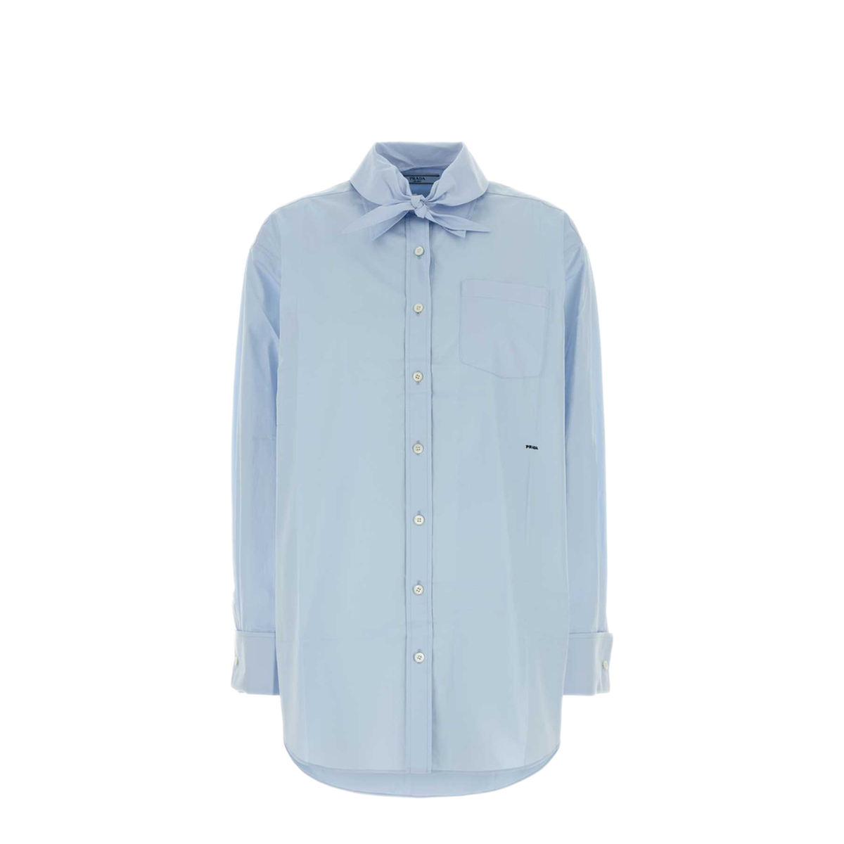 Poplin Shirt With Knot Detail
